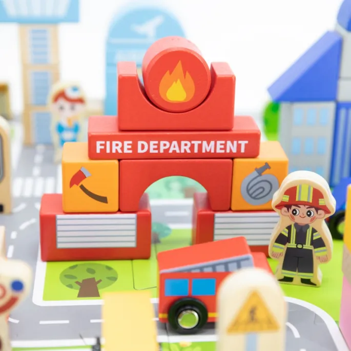 Plansza do zabawy z klockami i figurkami zawodów