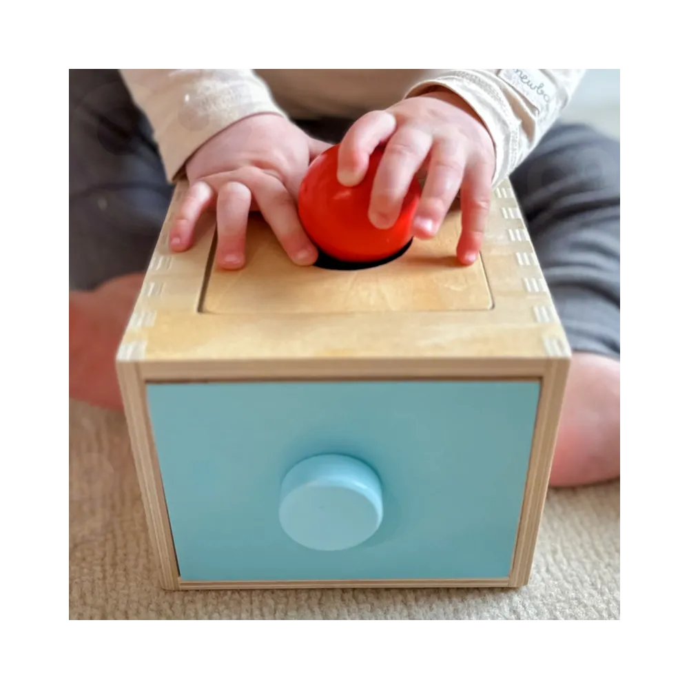 WOOPIE GREEN Drewniana Szuflada Edukacyjna 4w1 Sorter Montessori Gra w Marchewki FSC