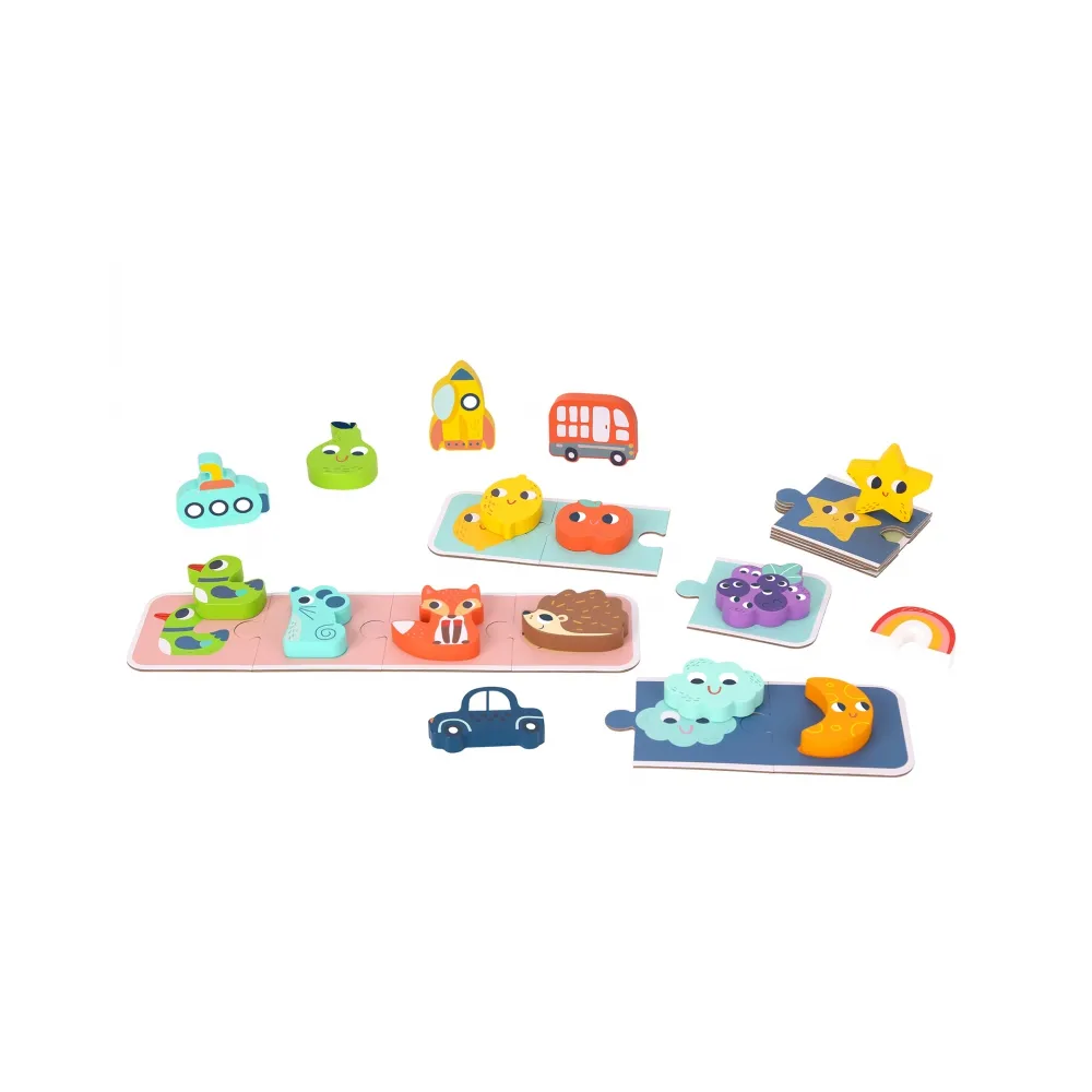 WOOPIE GREEN Układanka Sensoryczna Memory Kształty FSC