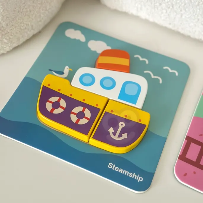 Puzzle z pojazdami wspierające rozwój logicznego myślenia