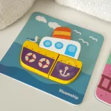 WOOPIE GREEN Układanka Drewniana Klocki Pojazdy Montessori