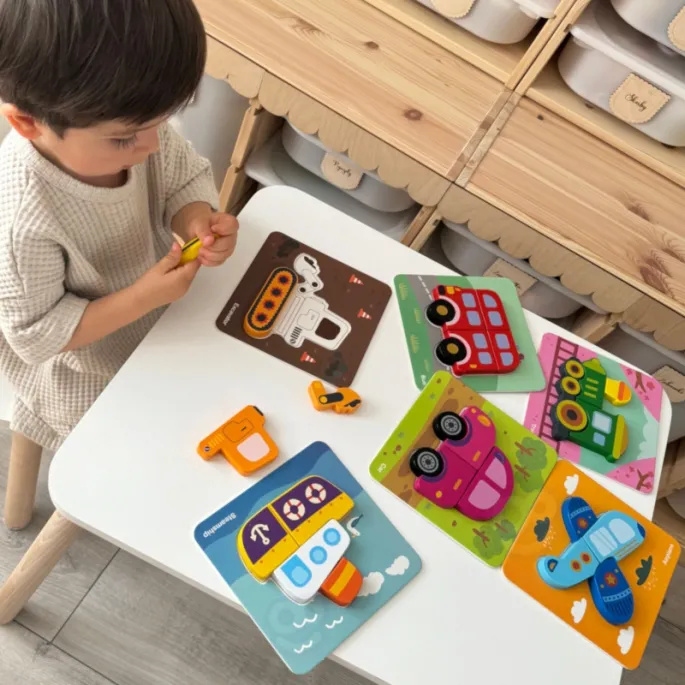 Zestaw klocków idealny do wspólnej zabawy i nauki dla dzieci