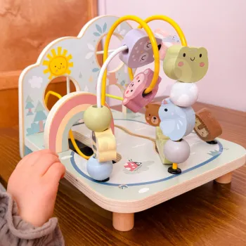 TOOKY TOY Drewniana Pętla Motoryczna Leśny Labirynt