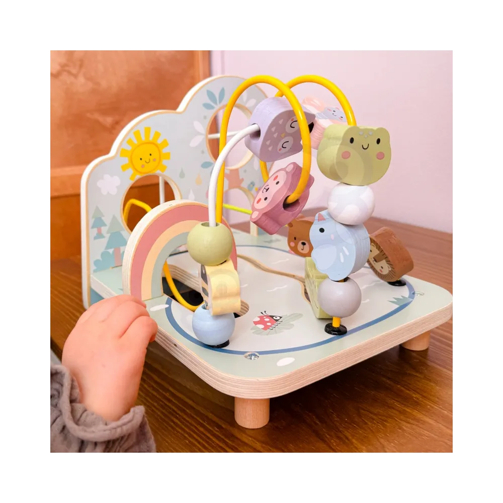 TOOKY TOY Drewniana Pętla Motoryczna Leśny Labirynt