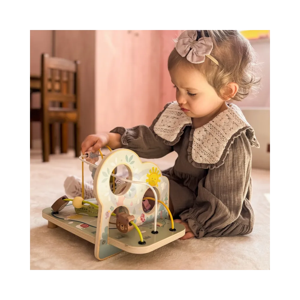 TOOKY TOY Drewniana Pętla Motoryczna Leśny Labirynt