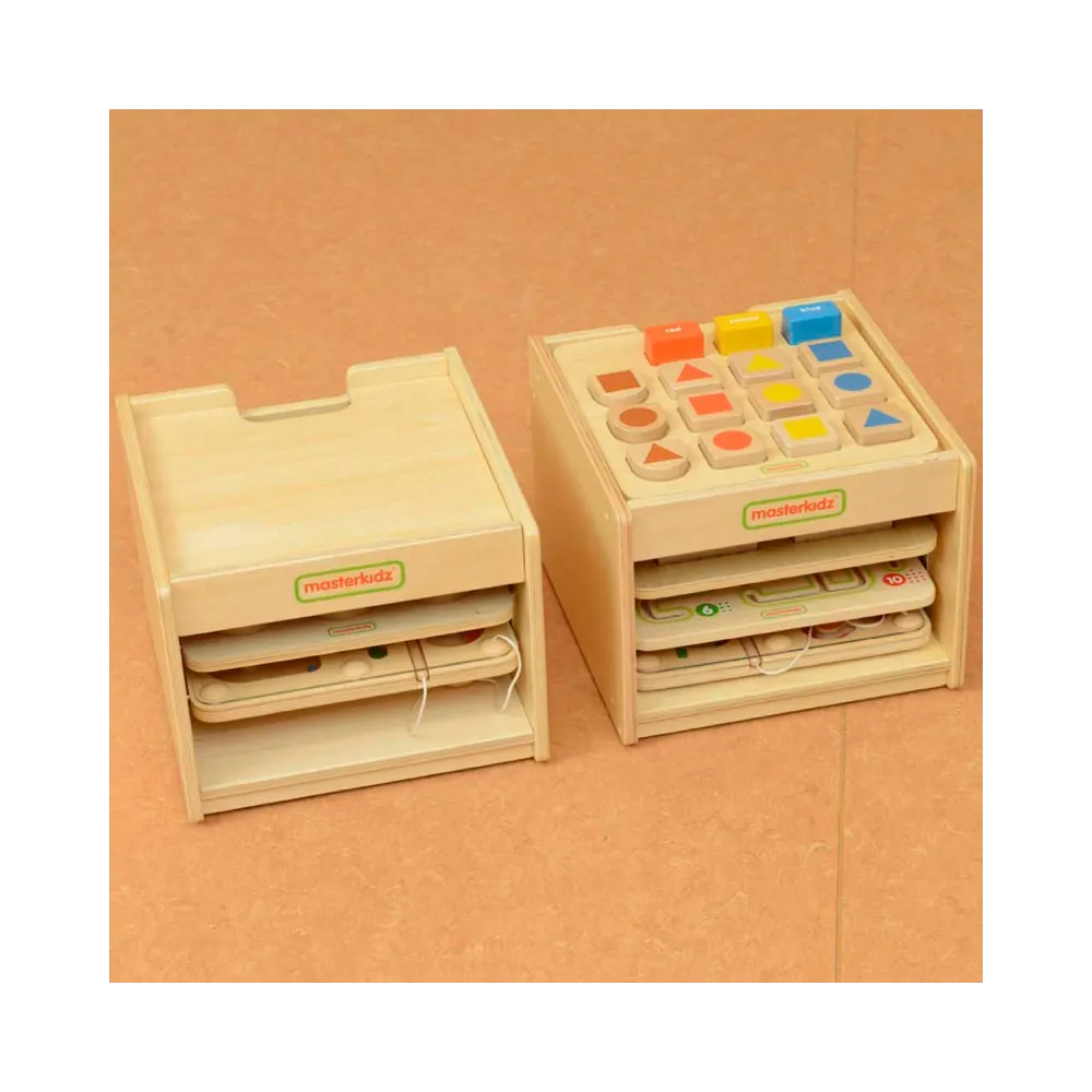 MASTERDKIZ Szafka do Przechowywania Poręcznych Tablic Edukacyjnych Mała na 3 Tablice