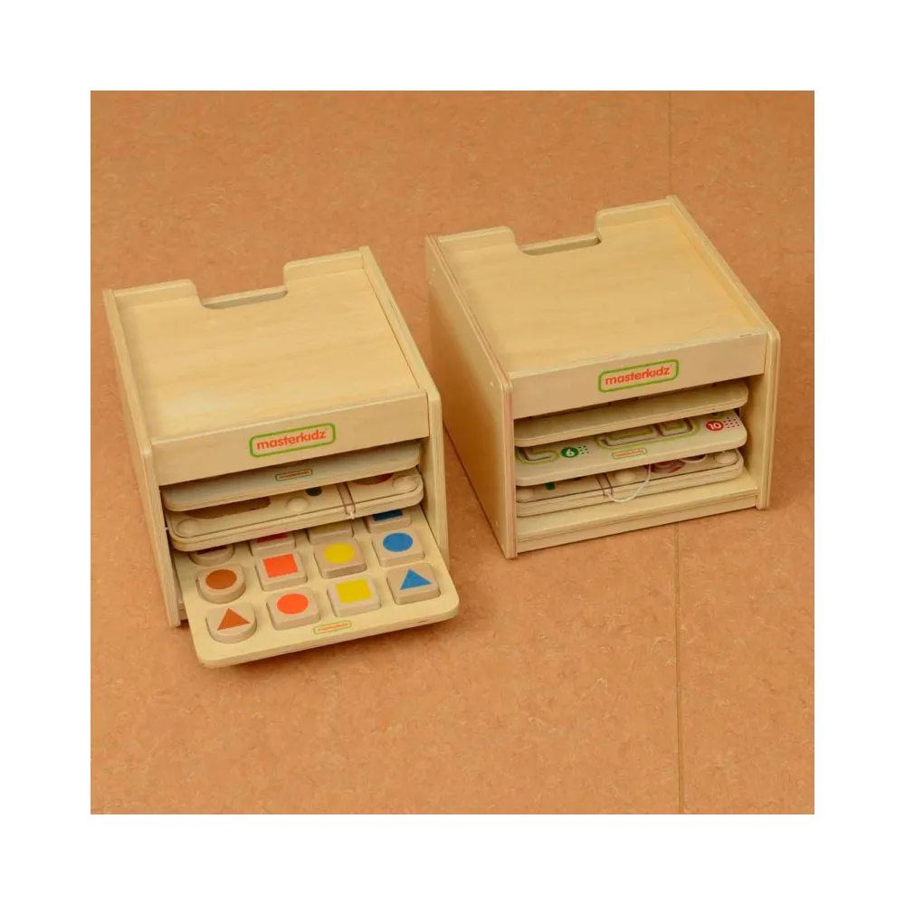 MASTERDKIZ Szafka do Przechowywania Poręcznych Tablic Edukacyjnych Mała na 3 Tablice