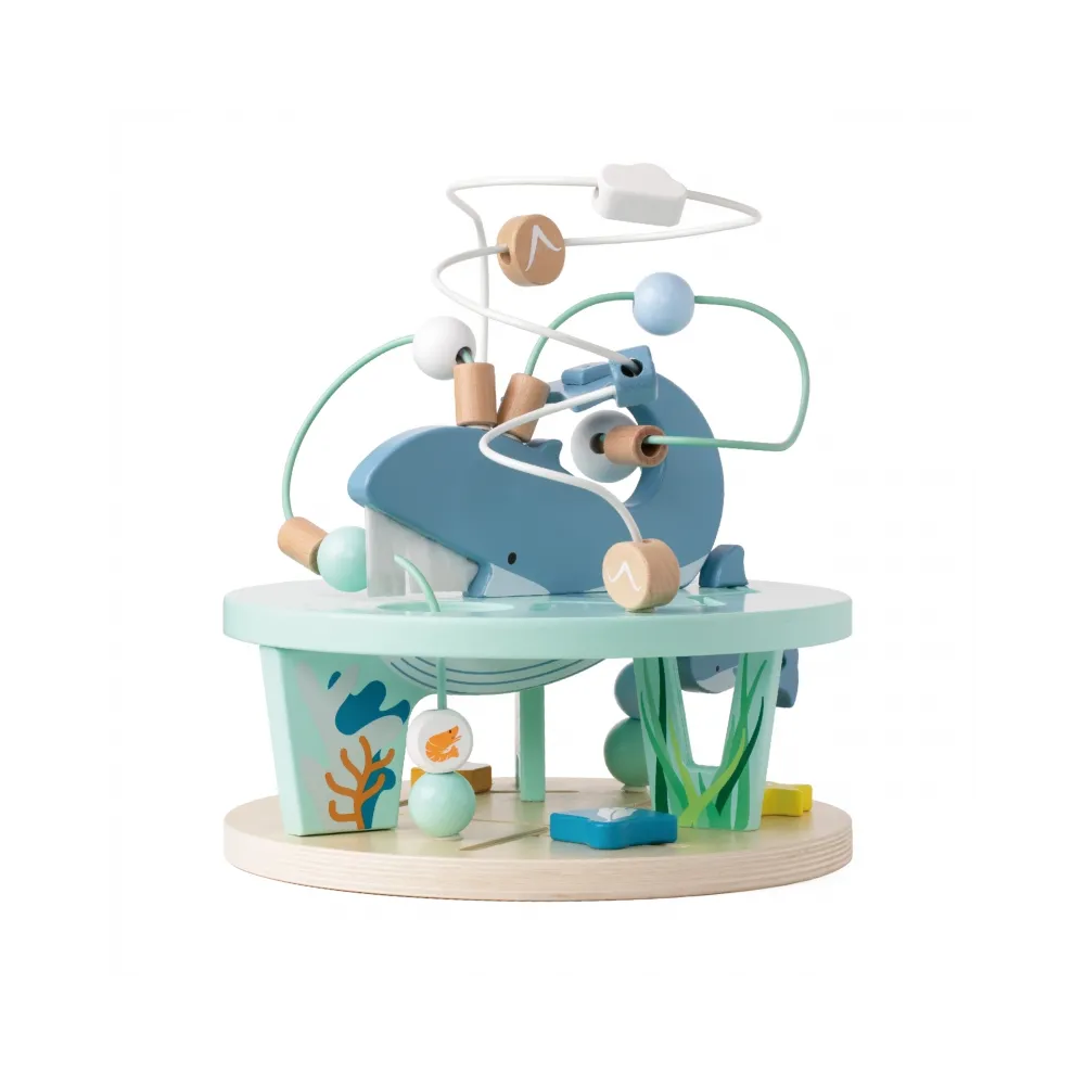 CLASSIC WORLD Drewniany Edukacyjny Labirynt Przeplatanka Życie Morskie 18m+