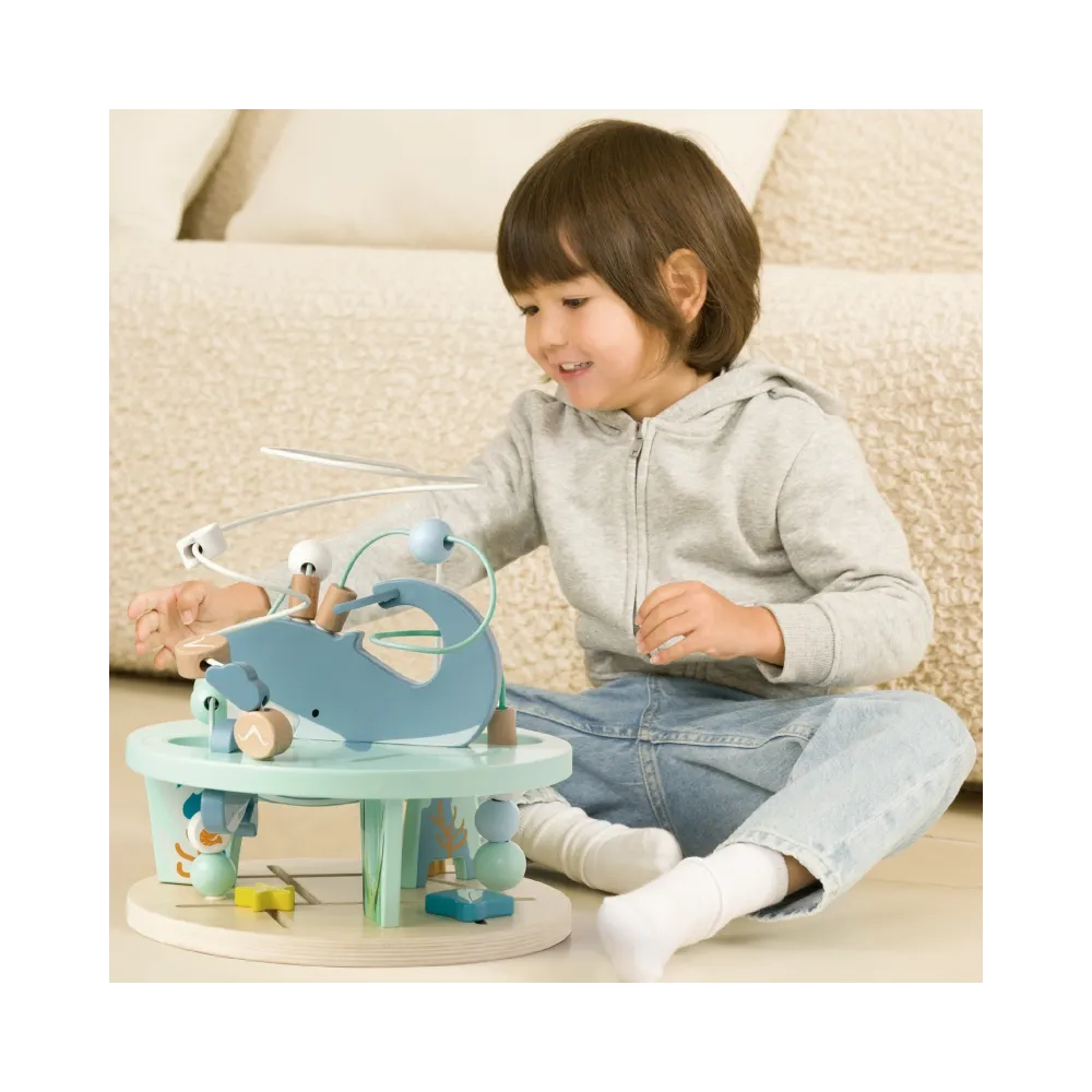 CLASSIC WORLD Drewniany Edukacyjny Labirynt Przeplatanka Życie Morskie 18m+