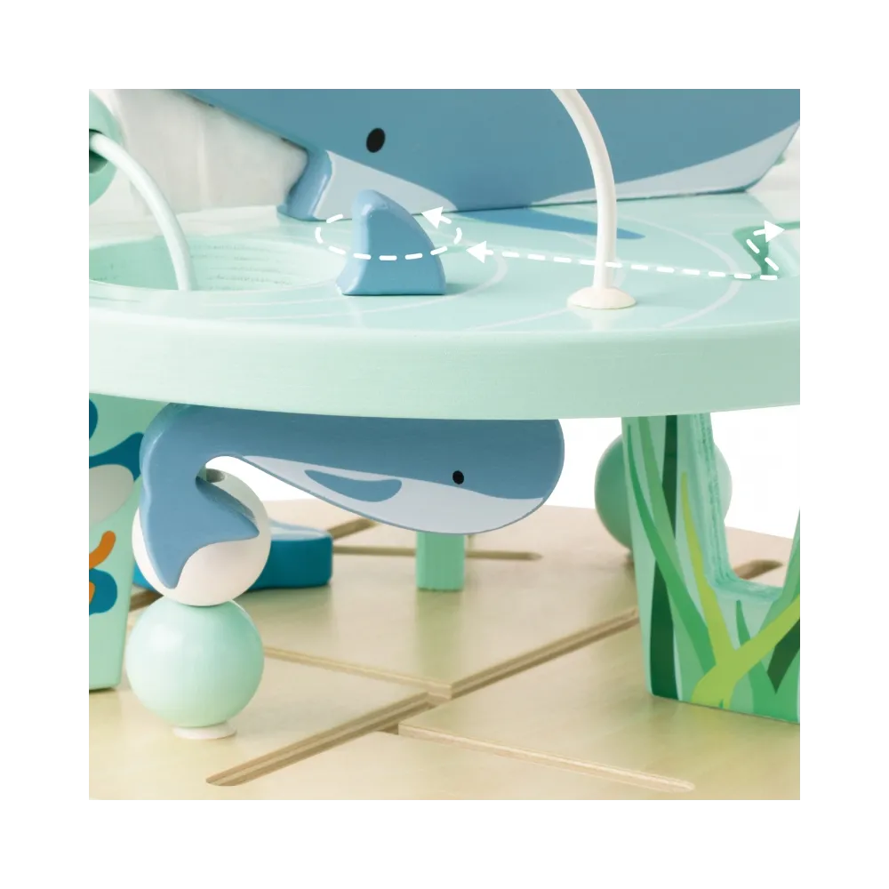 CLASSIC WORLD Drewniany Edukacyjny Labirynt Przeplatanka Życie Morskie 18m+