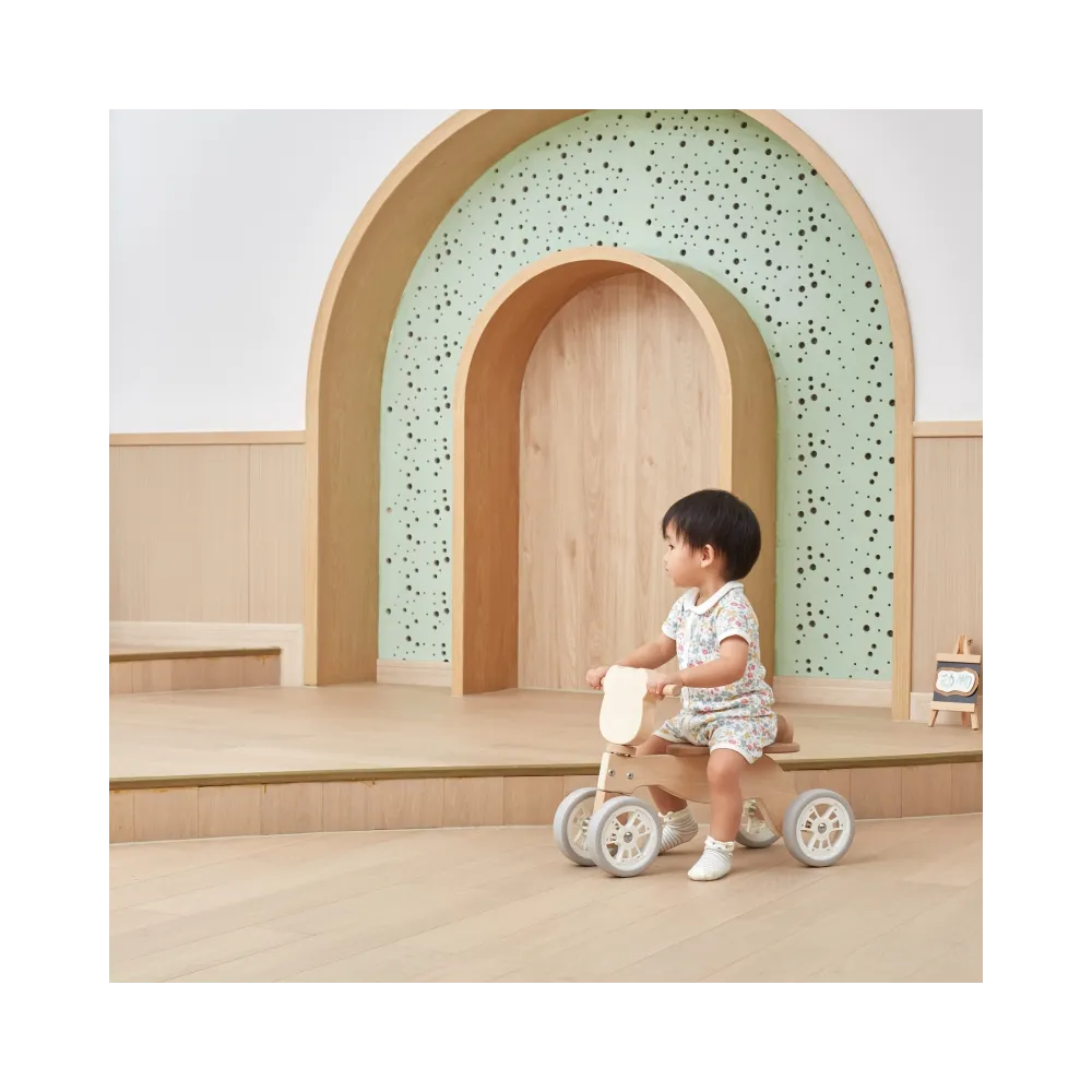 VIGA PolarB Drewniany Jeździk Miś Polarny Miękkie Koła