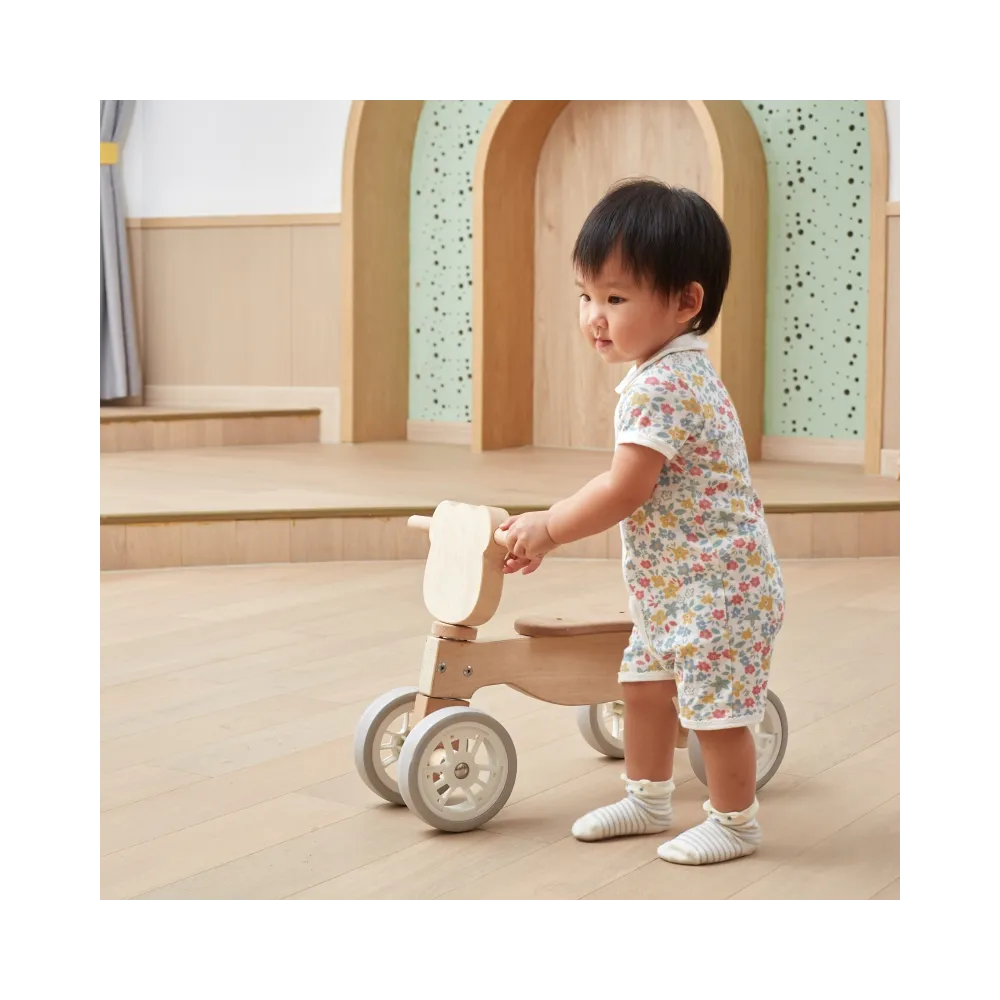 VIGA PolarB Drewniany Jeździk Miś Polarny Miękkie Koła