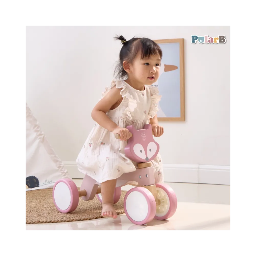 VIGA PolarB Drewniany Jeździk Lisek Miękkie Koła