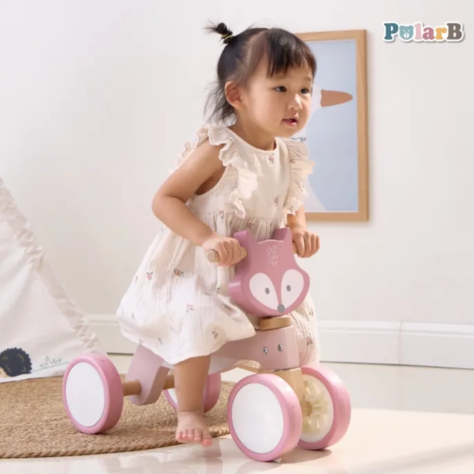 VIGA PolarB Drewniany Jeździk Lisek Miękkie Koła