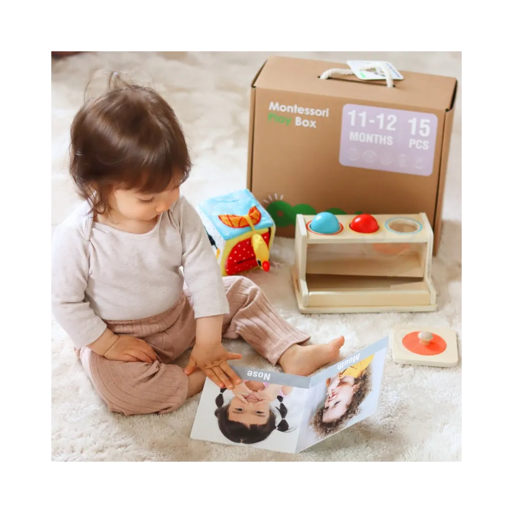 TOOKY TOY Box Pudełko XXL Montessori Edukacyjne 5w1 Sensoryczne 11-12 Mies