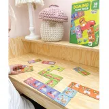 WOOPIE Gra Edukacyjna Transport Zwierzęta Puzzle Domino Montessori