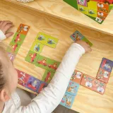 WOOPIE Gra Edukacyjna Transport Zwierzęta Puzzle Domino Montessori