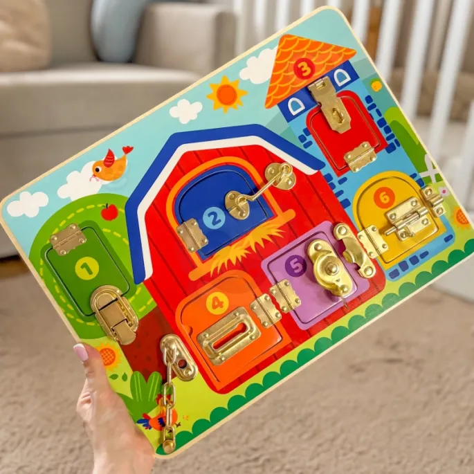 Tablica z urokliwymi obrazkami zwierząt do odkrycia