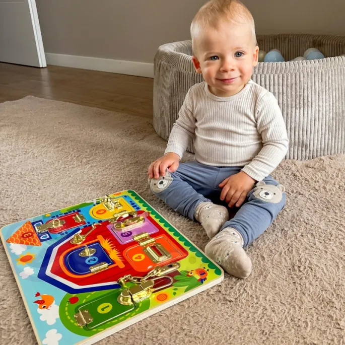 Interaktywna zabawka rozwijająca zdolności manualne