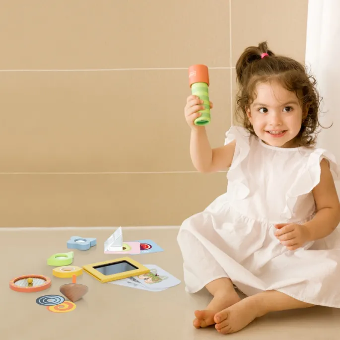 Bączek optyczny z kolorowymi nakładkami