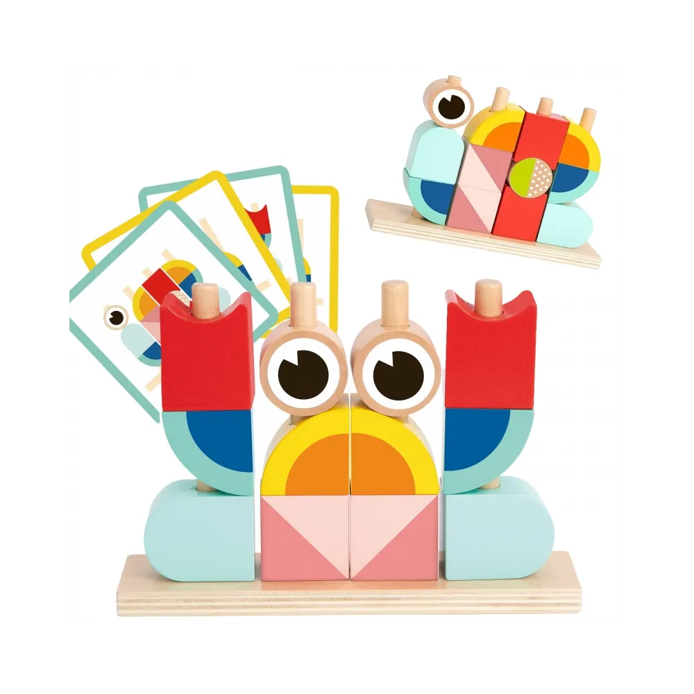 TOOKY TOY Kreatywne Drewniane Klocki Przestrzenne 3d Krab