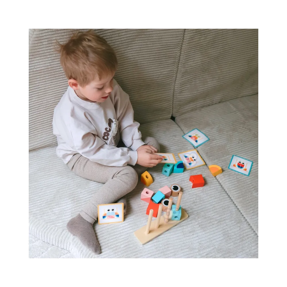 TOOKY TOY Kreatywne Drewniane Klocki Przestrzenne 3d Krab