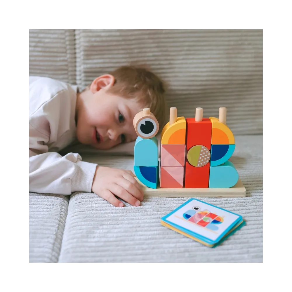 TOOKY TOY Kreatywne Drewniane Klocki Przestrzenne 3d Krab