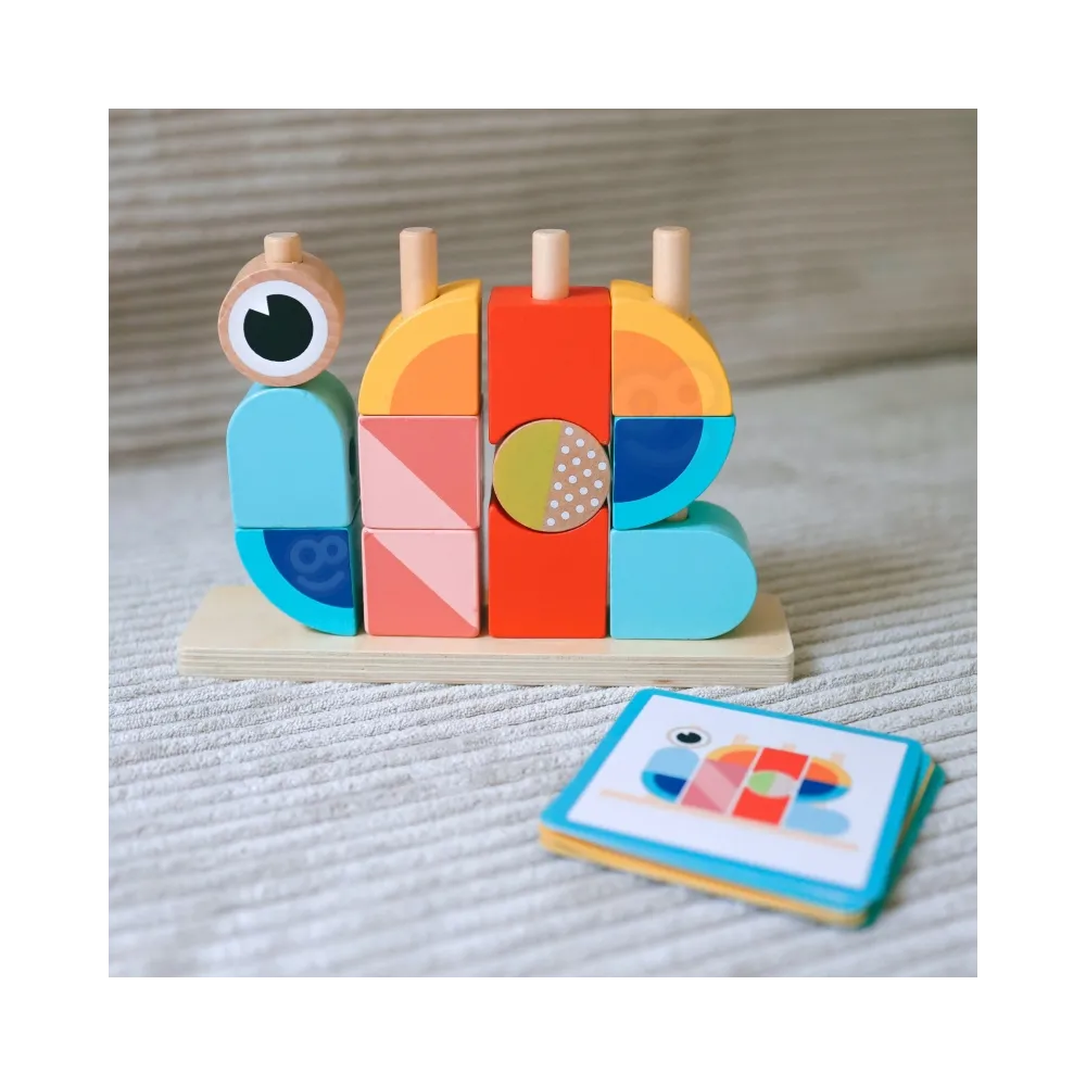 TOOKY TOY Kreatywne Drewniane Klocki Przestrzenne 3d Krab