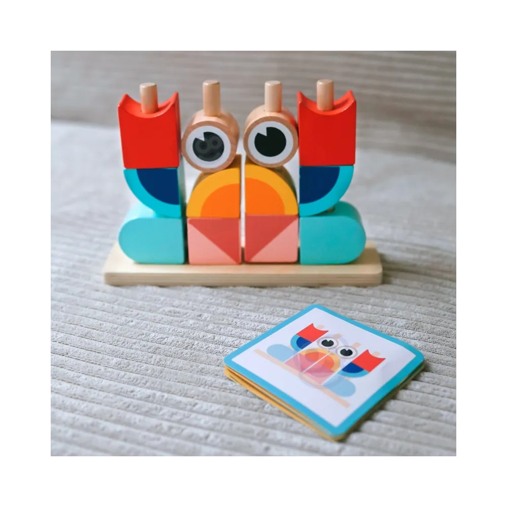 TOOKY TOY Kreatywne Drewniane Klocki Przestrzenne 3d Krab