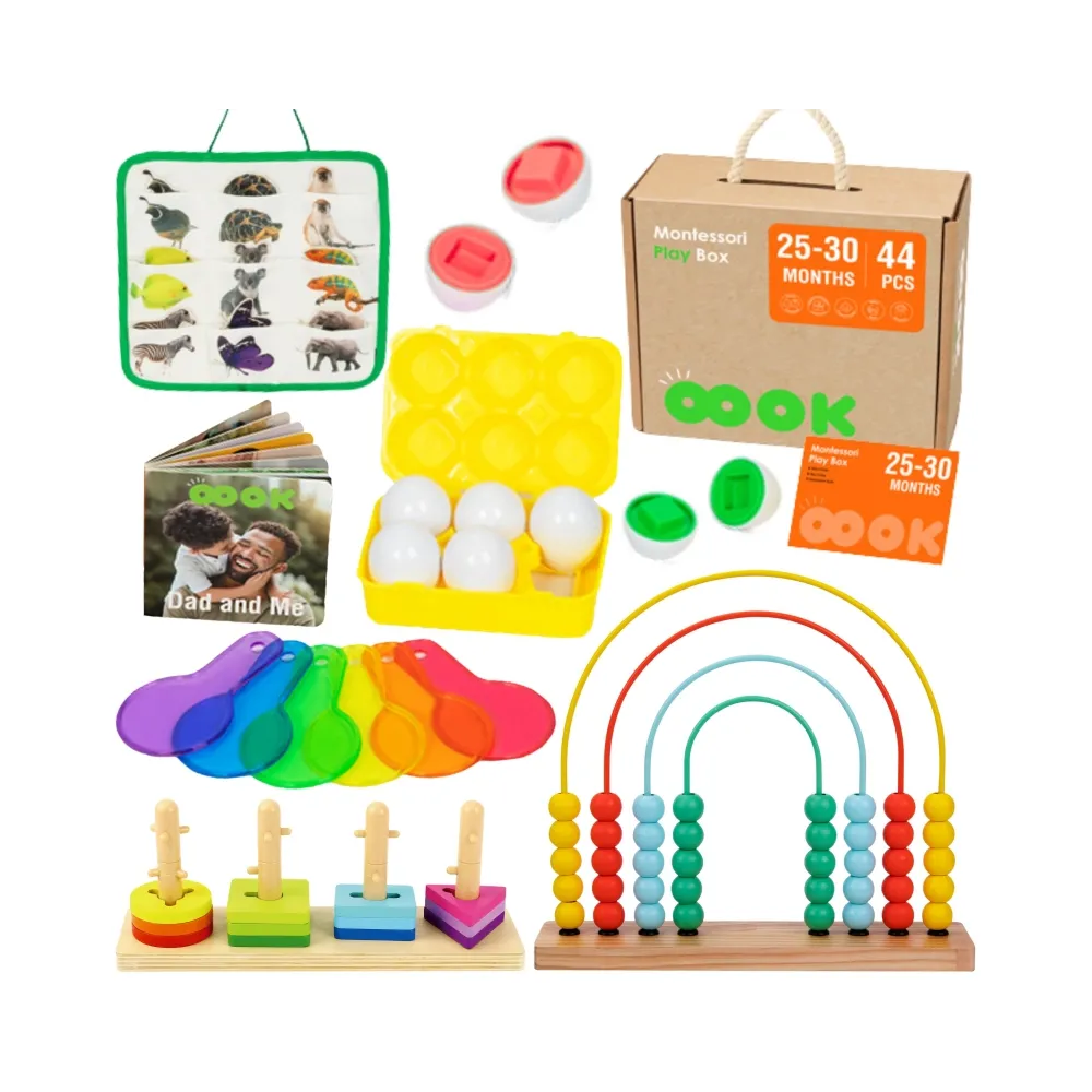 TOOKY TOY Box Pudełko XXL Montessori Edukacyjne 7w1 Sensoryczne 25-30 Mies.