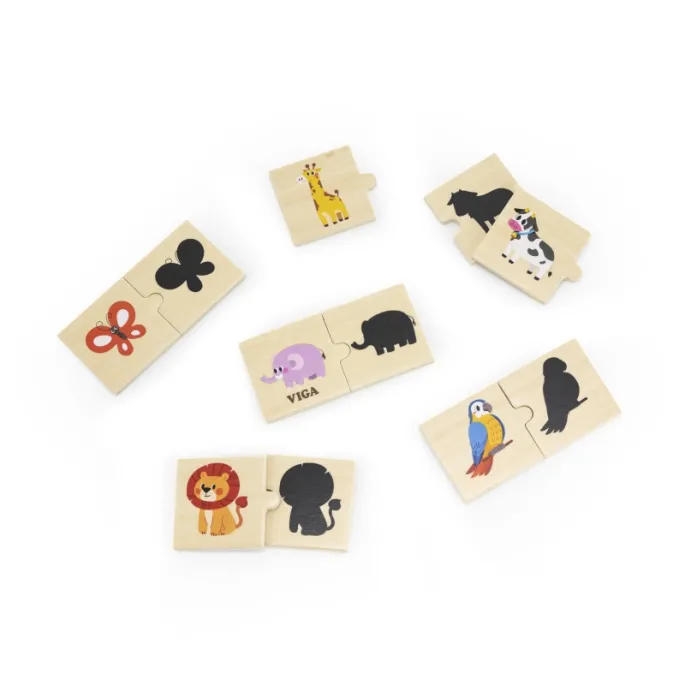 Zestaw puzzli do dopasowywania cieni zwierząt