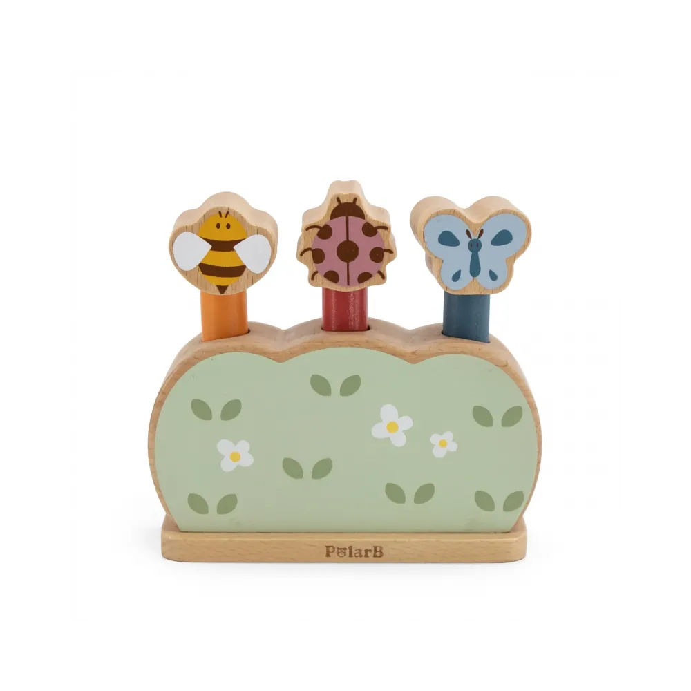 Interaktywna zabawka ogrodowa dla dzieci z drewnianymi zwierzątkami