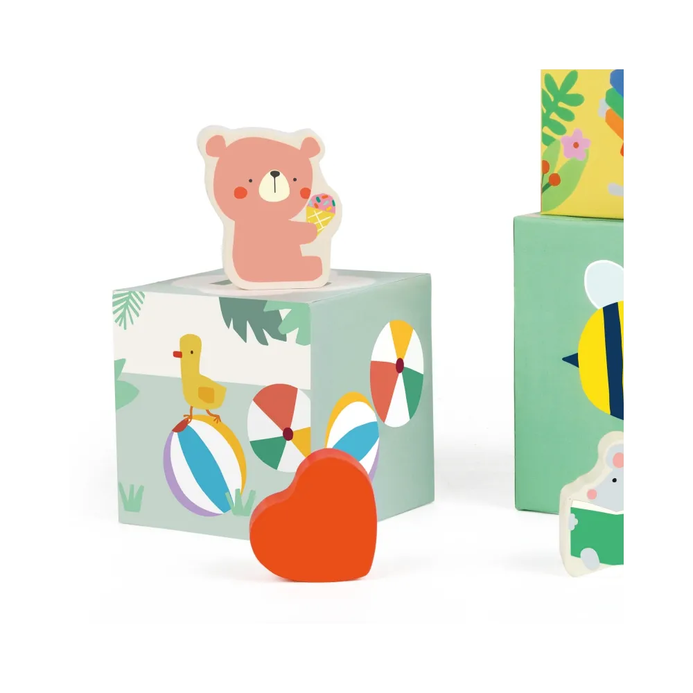 CLASSIC WORLD Układanka Kostki Box Leśna Piramidka 10 el. FSC