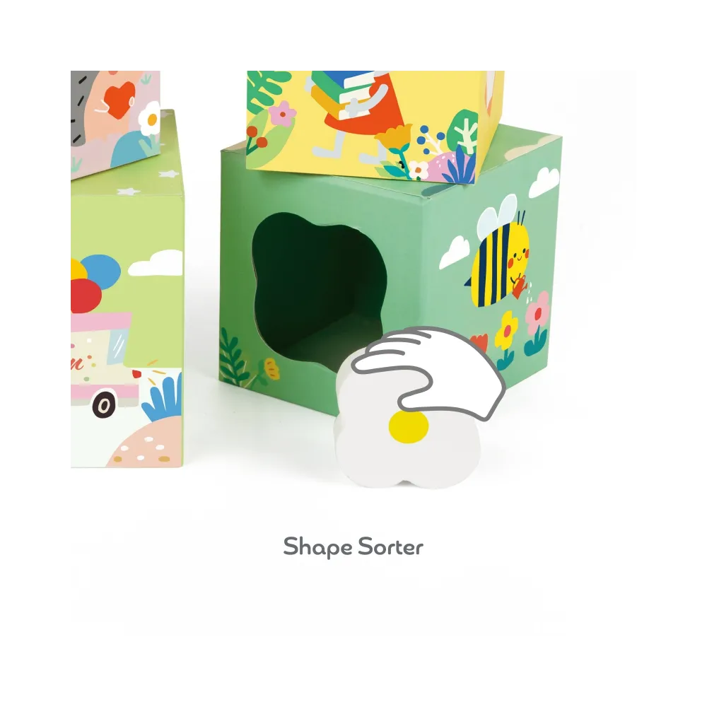 CLASSIC WORLD Układanka Kostki Box Leśna Piramidka 10 el. FSC