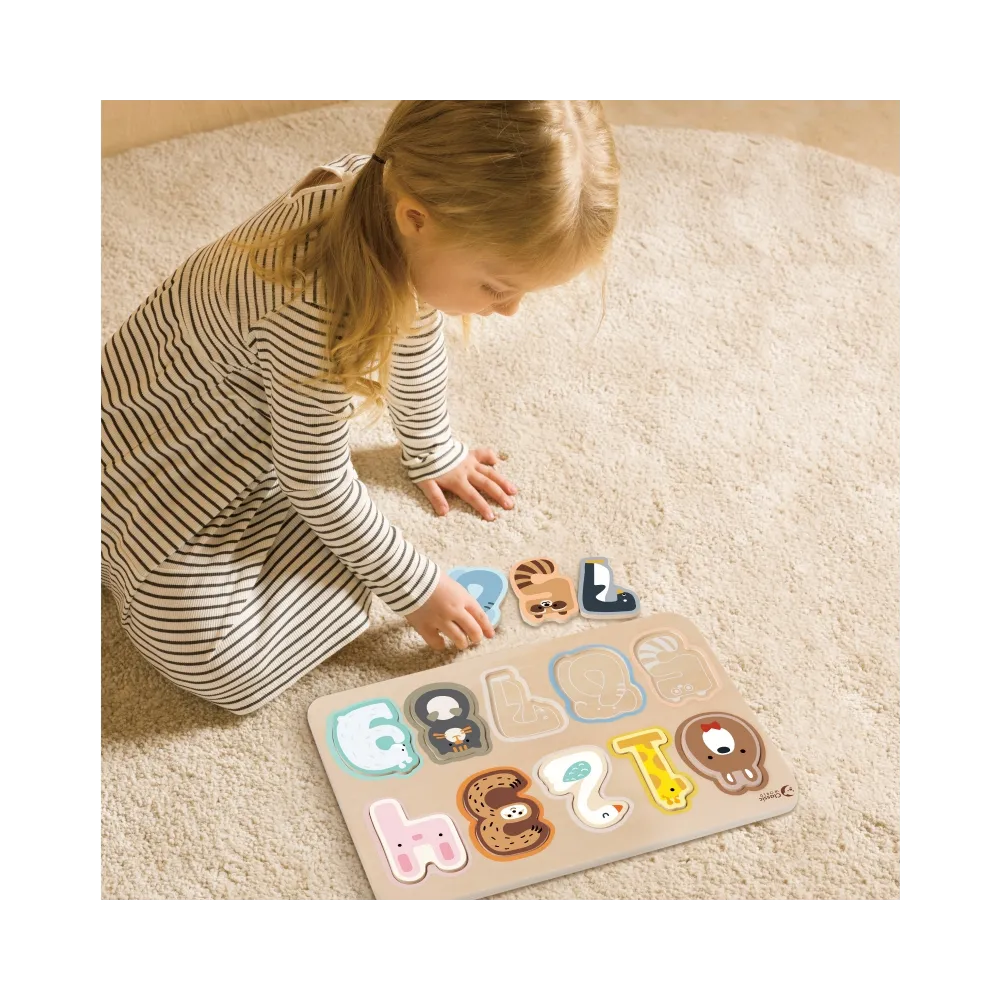 CLASSIC WORLD Drewniane Puzzle Numeryczne Cyferki Montessori 11 el.