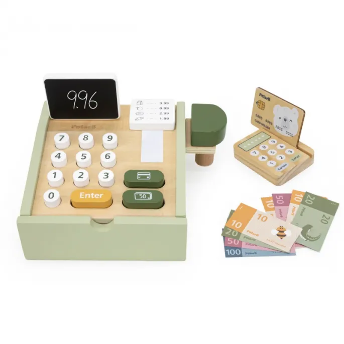 Kasa sklepowa z wyświetlaczem i mini tablicą kredową