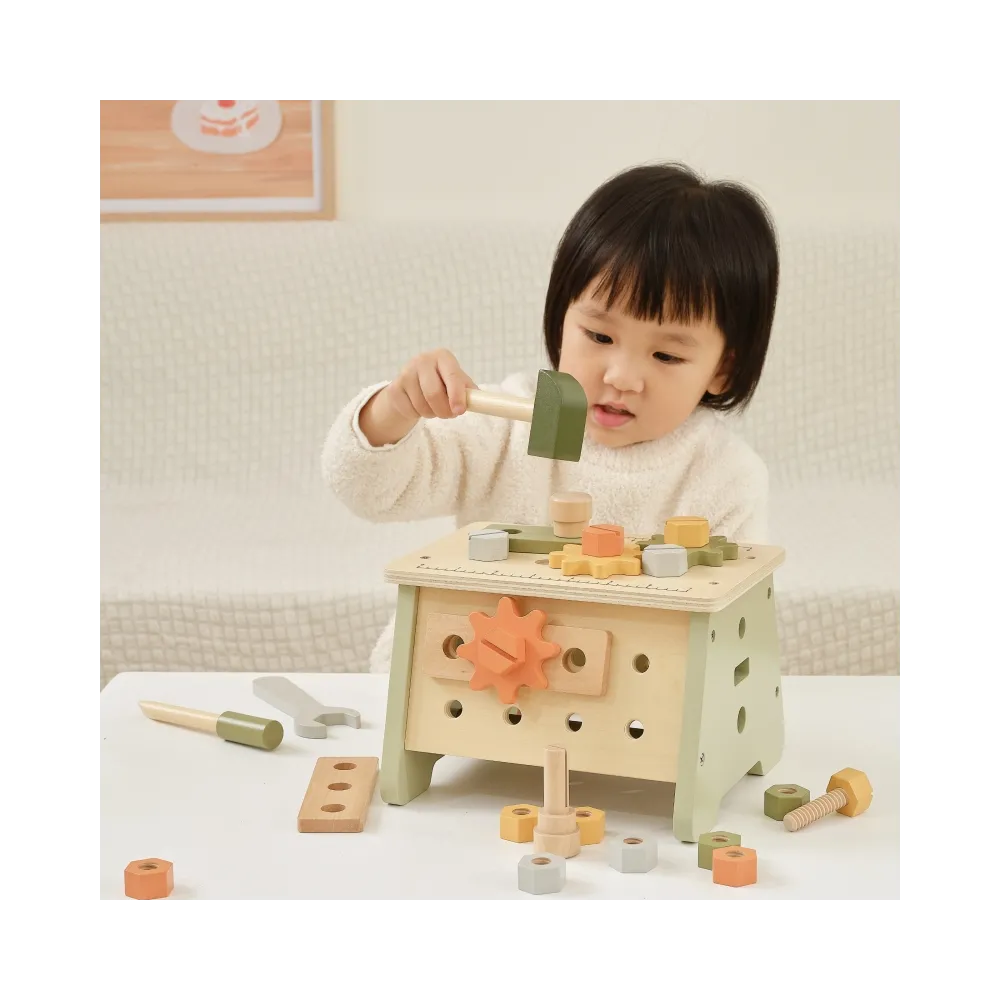 Bezpieczny warsztat z 21 elementami do kreatywnej zabawy dla dzieci