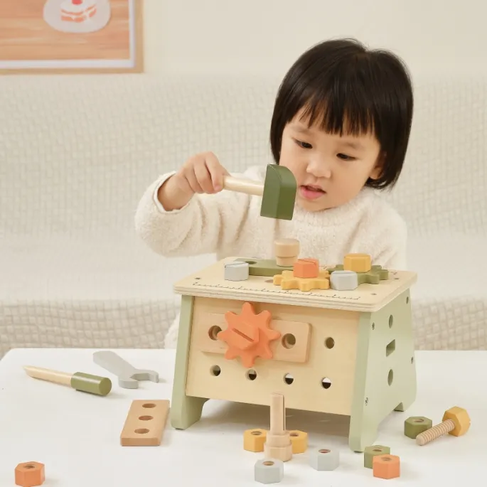 Bezpieczny warsztat z 21 elementami do kreatywnej zabawy dla dzieci