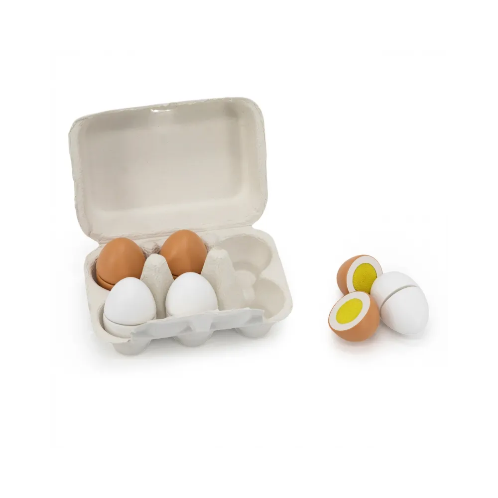 VIGA Drewniane Jajka Do Krojenia w Wytłoczce