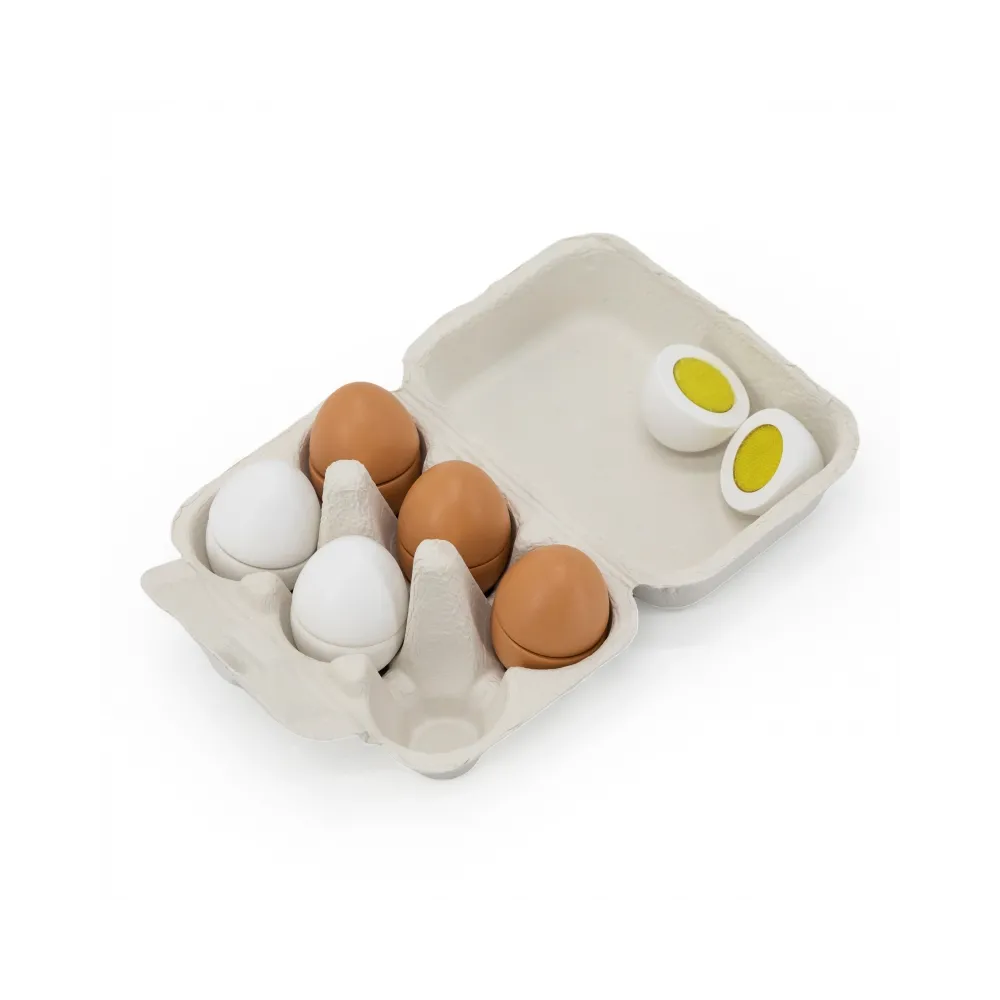 VIGA Drewniane Jajka Do Krojenia w Wytłoczce