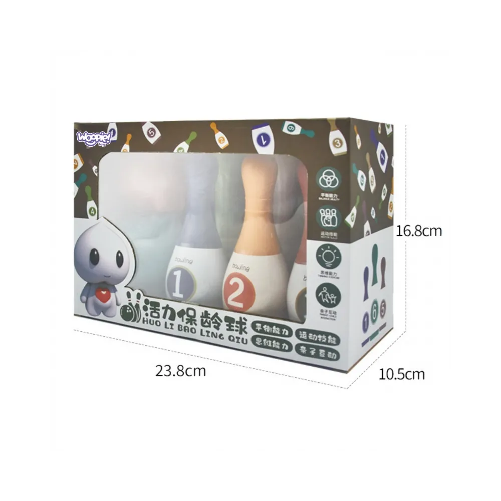 WOOPIE Kolorowe Kręgle dla Dzieci Cyferki