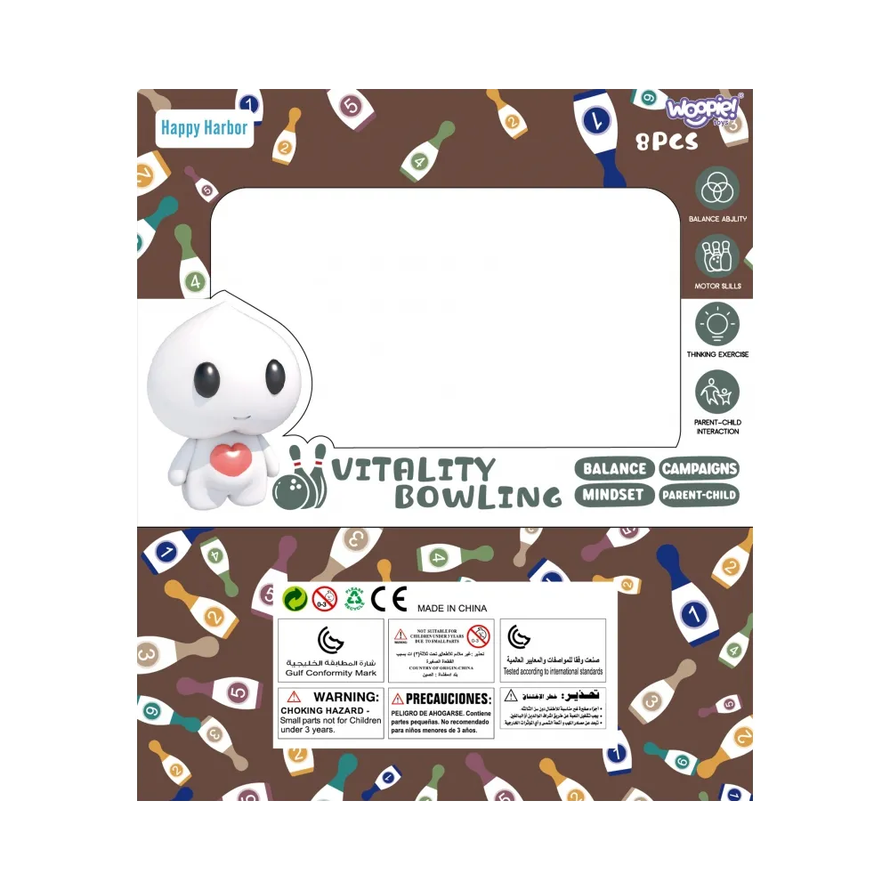 WOOPIE Kolorowe Kręgle dla Dzieci Cyferki