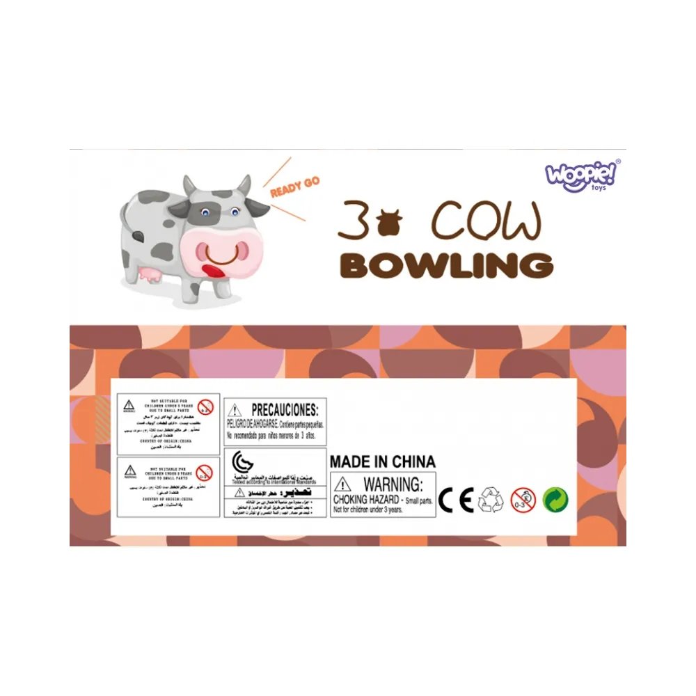 WOOPIE Kręgle dla Dzieci Zwierzaki i Cyferki 8 el.
