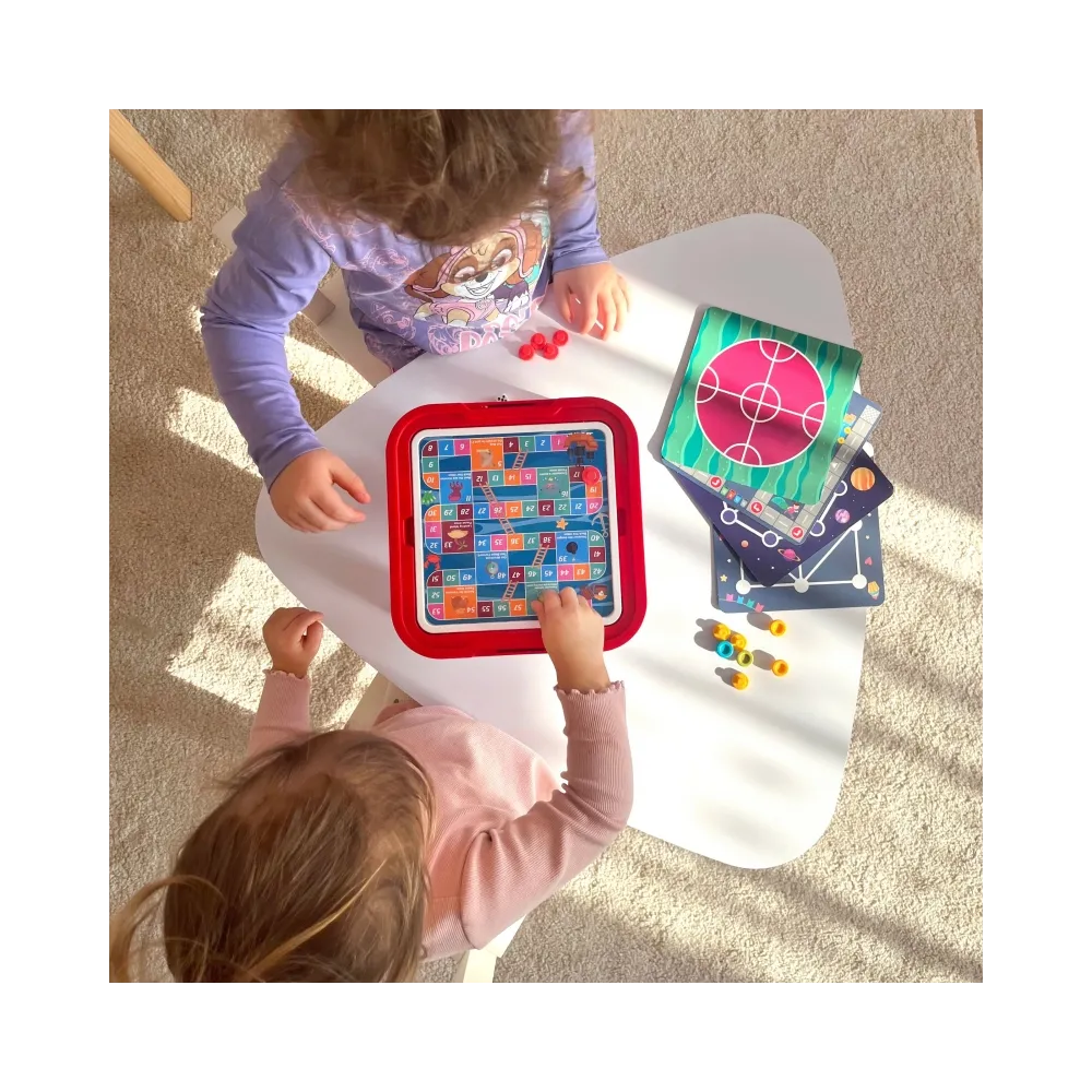 WOOPIE Stolik Gier Planszowych Logicznych 65 el. Zestaw 11w1