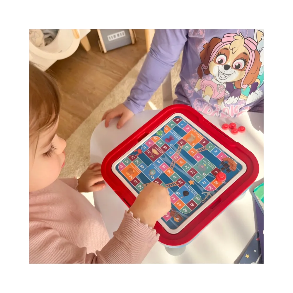 WOOPIE Stolik Gier Planszowych Logicznych 65 el. Zestaw 11w1