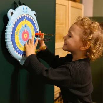 WOOPIE Magnetyczna Gra w Rzutki Bezpieczna Dart Tarcza Wesoły Rekinek