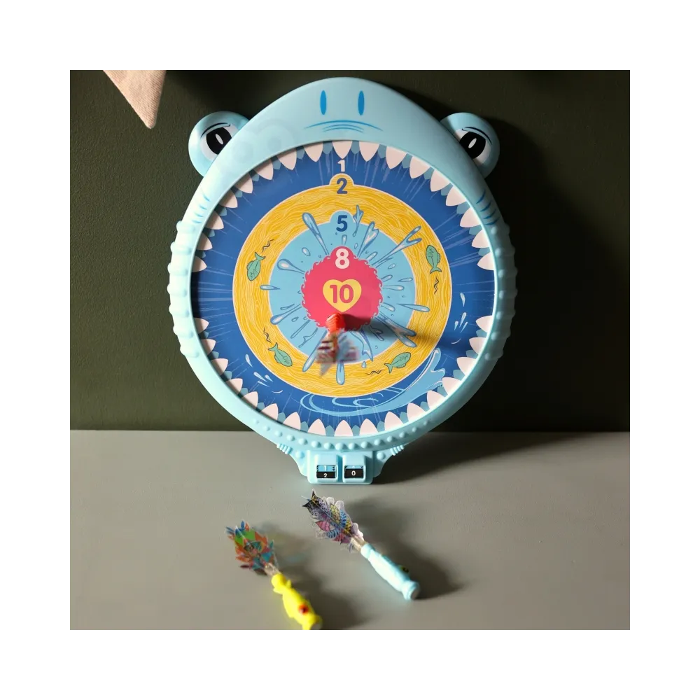 WOOPIE Magnetyczna Gra w Rzutki Bezpieczna Dart Tarcza Wesoły Rekinek