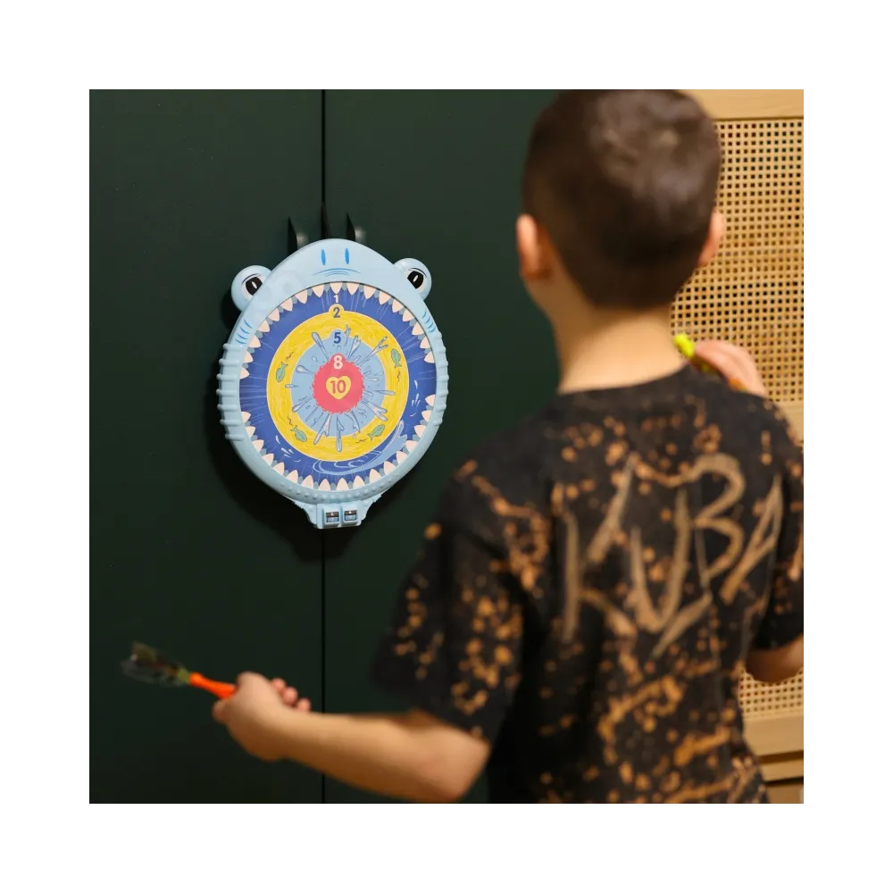WOOPIE Magnetyczna Gra w Rzutki Bezpieczna Dart Tarcza Wesoły Rekinek
