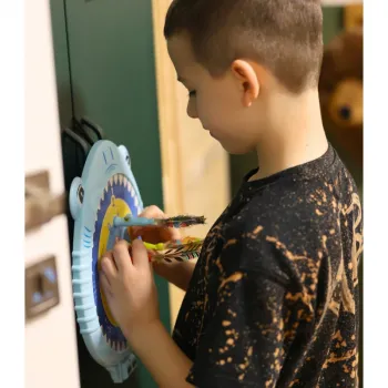 WOOPIE Magnetyczna Gra w Rzutki Bezpieczna Dart Tarcza Wesoły Rekinek