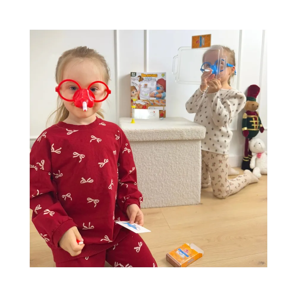 WOOPIE Gra Kalambury "Narysuj i Zgadnij Obrazek" Malowanie Nosem